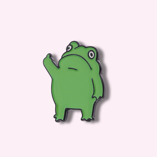 Rude Frog Enamel Pin