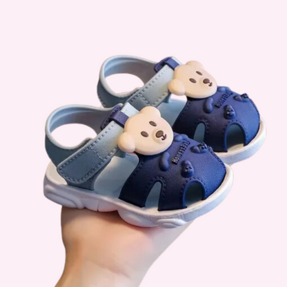 Kids Sandals With Bear Charm