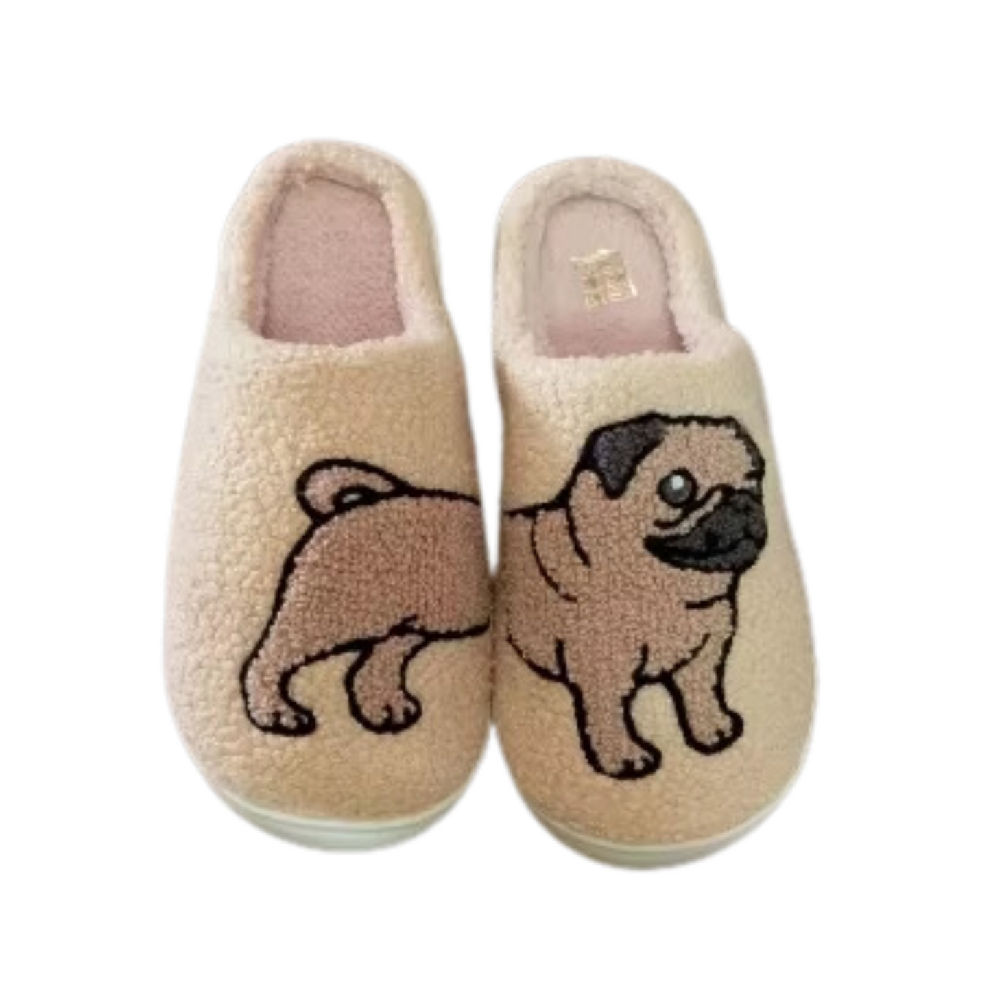 Cute Pug Indoor Slippers - Comfy Slippers for Dog Lover - Plush Slippers