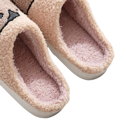 Cute Pug Indoor Slippers - Comfy Slippers for Dog Lover - Plush Slippers