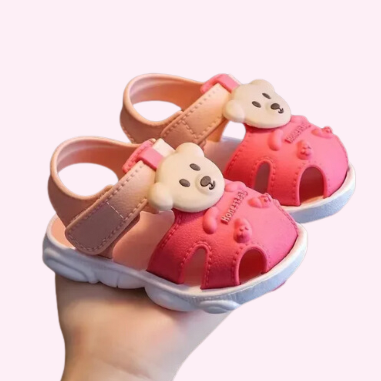 Kids Sandals With Bear Charm