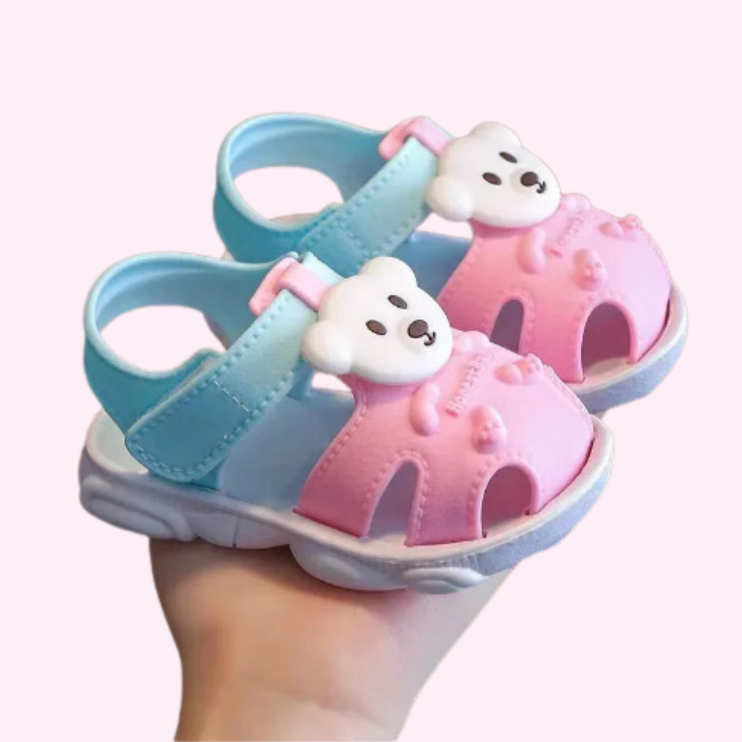 Kids Sandals With Bear Charm