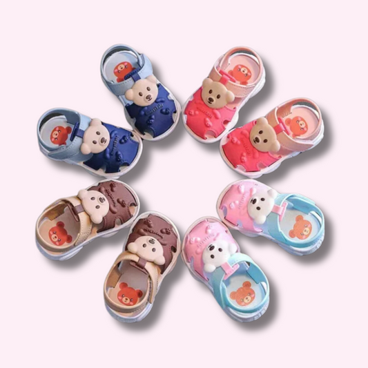 Kids Sandals With Bear Charm