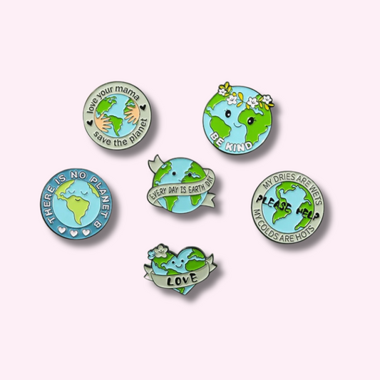 Planet Earth Enamel Pins