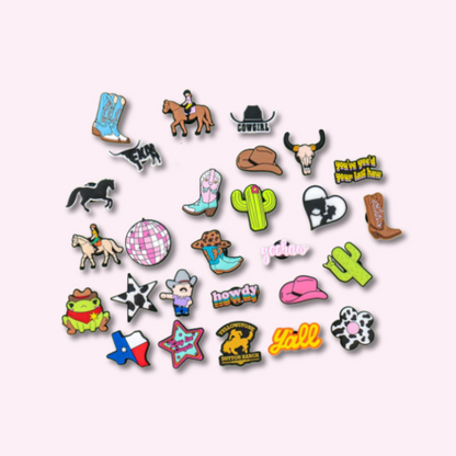 27 Pcs Cute Western Cowboy Charms